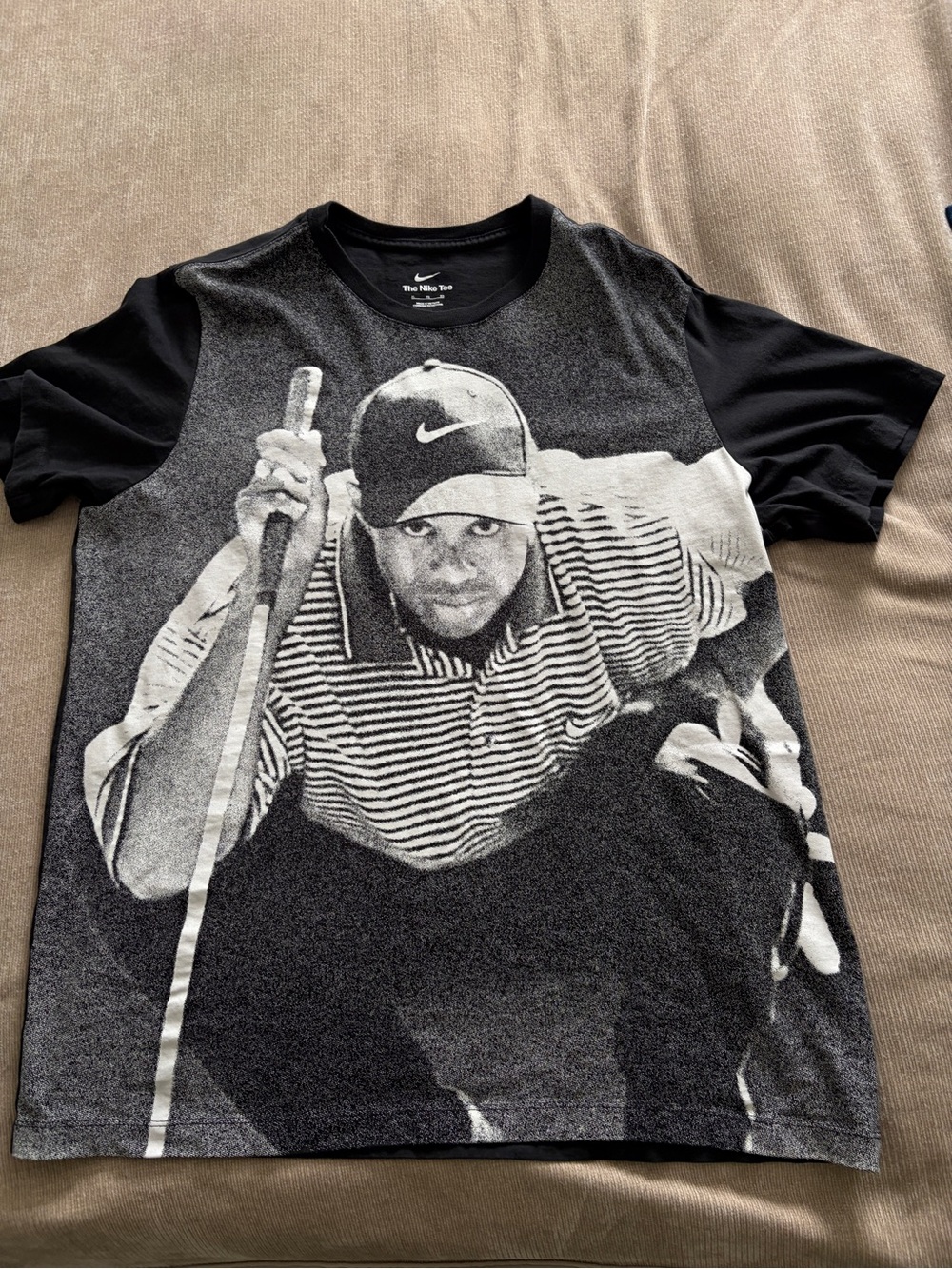 Nike Golf Tiger Woods Black and White Graphic Short-Sleeve Tee